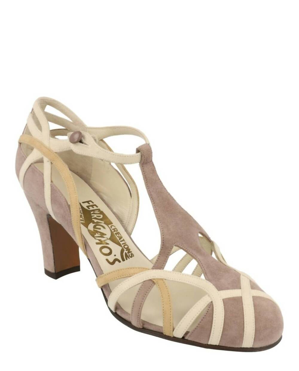 NEW SALVATORE FERRAGAMO women's calcea pum sandal in medium brown - Picture 2 of 4